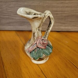 Vintage Nuova CAPODIMONTE Small Porcelain Pitcher Made In Italy